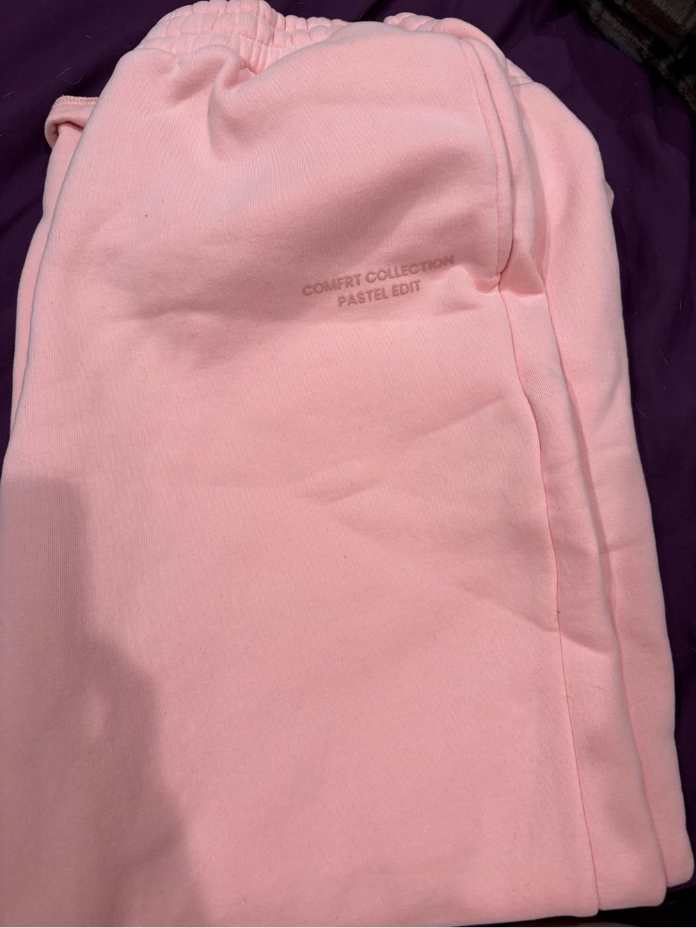 Pastel Pink Track Joggers - Comfort Collection